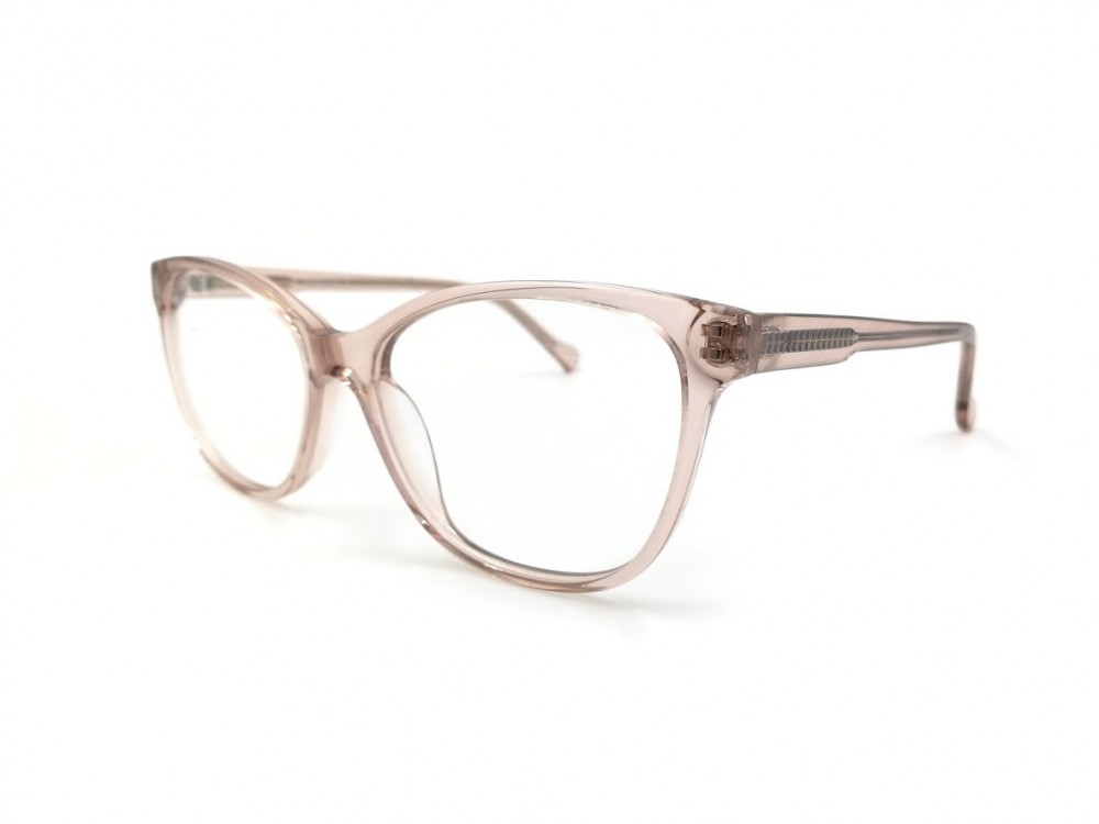 Monture papillon – Plastique rose transparent