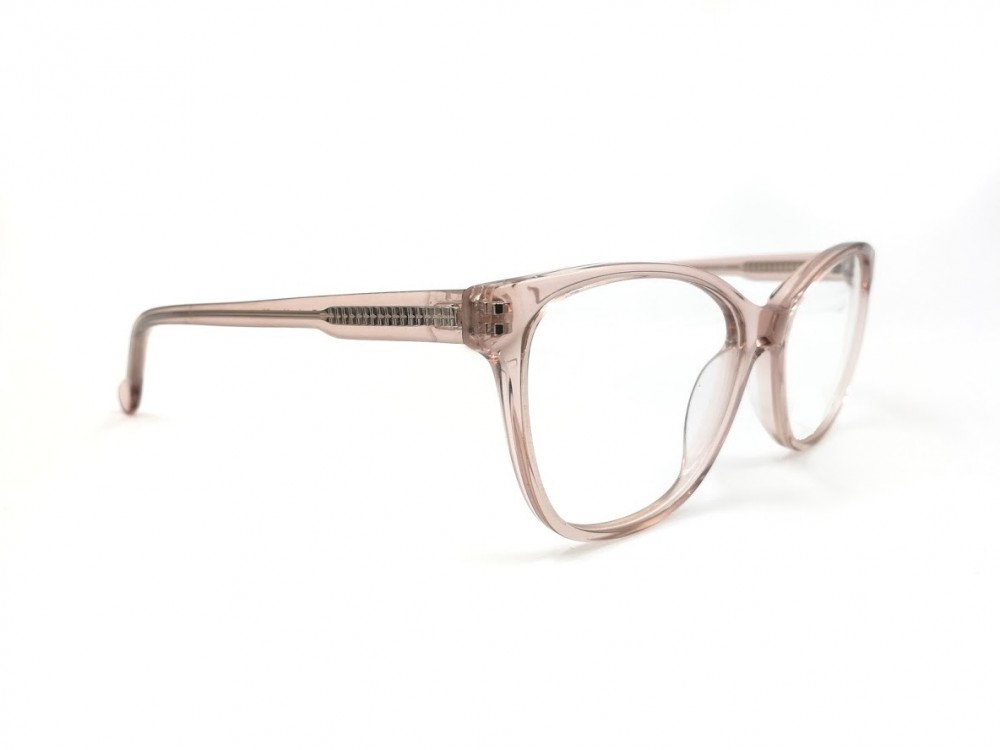 Monture papillon – Plastique rose transparent