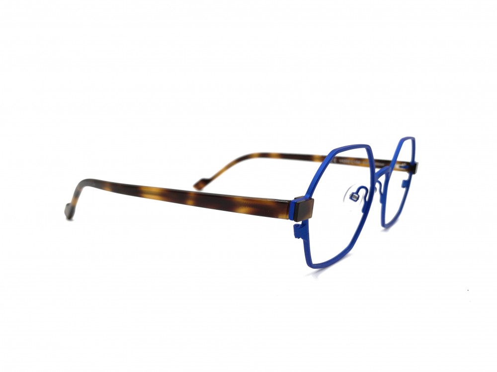 Monture hexagonale Vanni – Unisexe – Bleu électrique