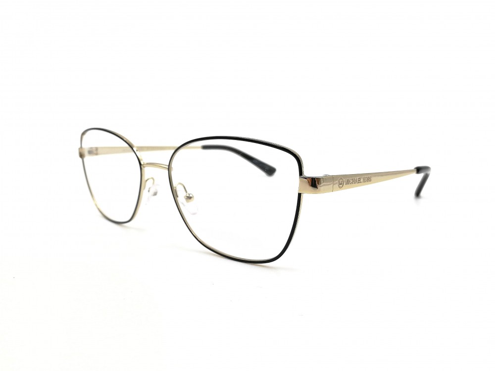 Monture rectangle Michael Kors – Métal noir et or