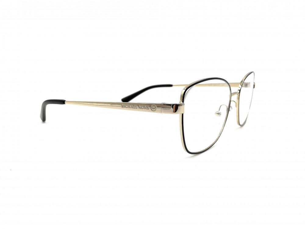 Monture rectangle Michael Kors – Métal noir et or