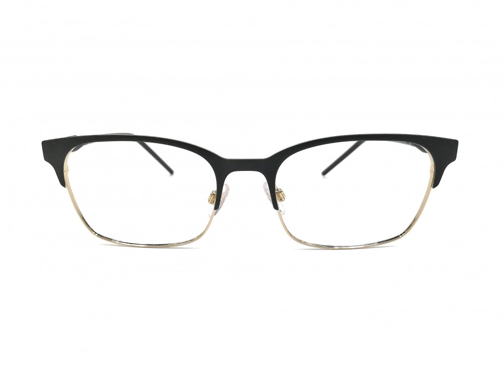 Monture rectangle Dolce & Gabbana – Unisexe – Noir mat et or