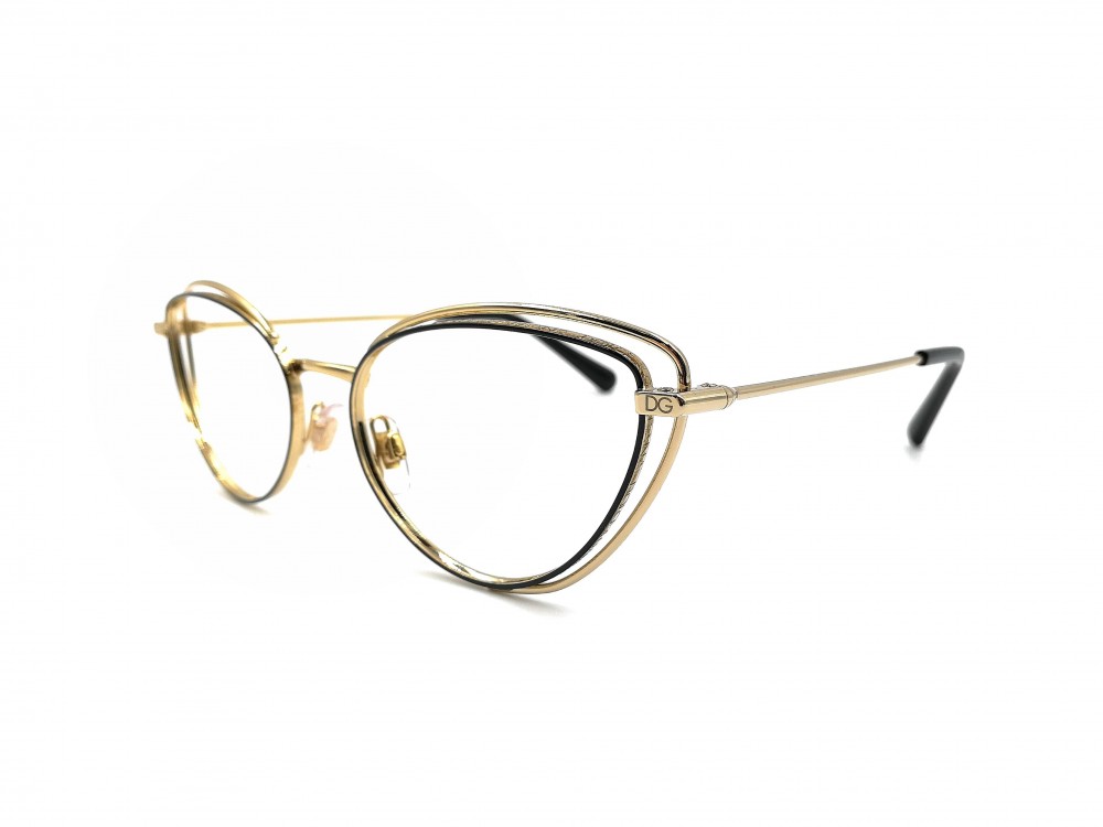 Monture œil-de-chat Dolce & Gabbana – Pointes noire et or