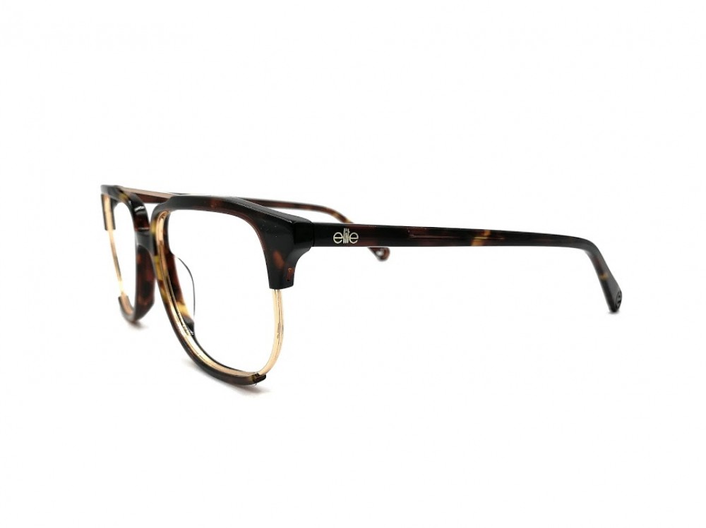 Monture double pont – Unisexe – Plastique tortoise et métal or