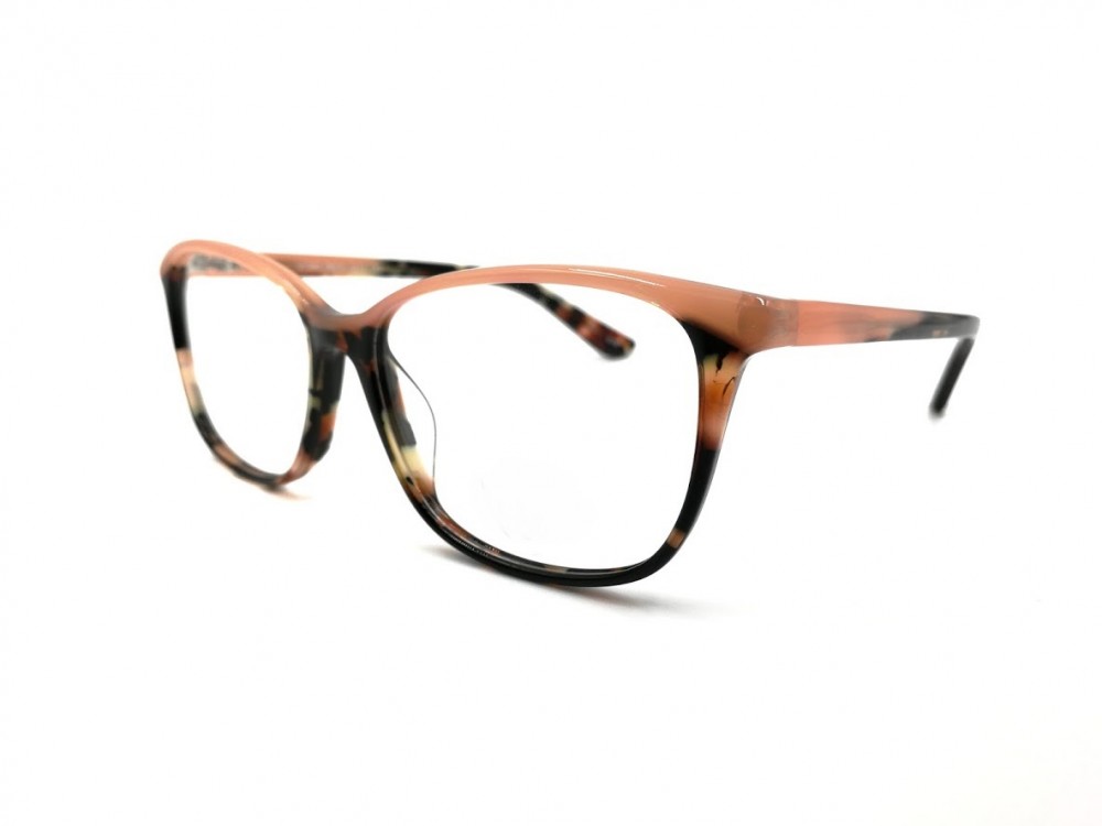 Monture rectangle – Plastique tortoise avec ligne corail