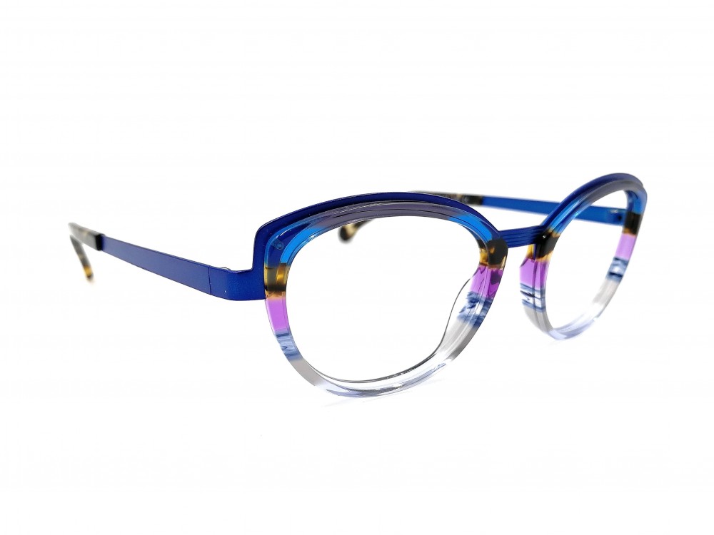 Monture pointue JF Rey – Plastique avec métal bleu - Enfant