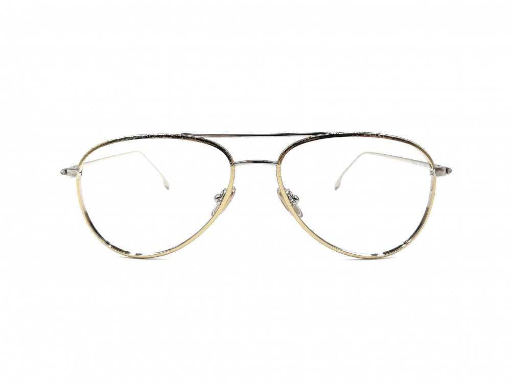 Monture aviateur Victoria Beckham - Or texturé avec double pont argent