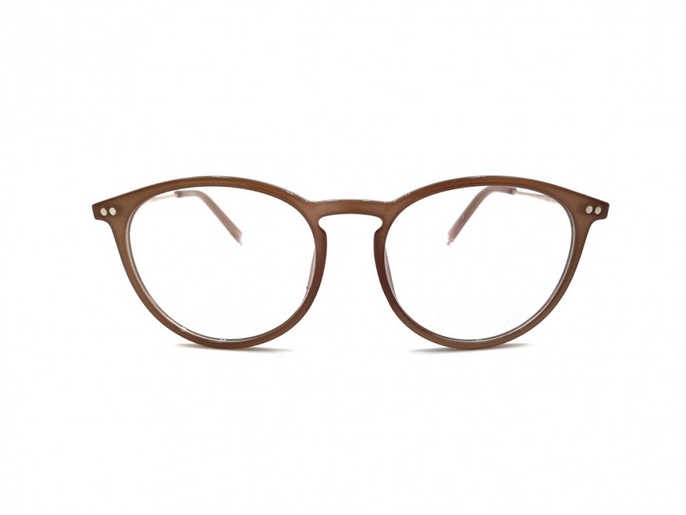 Monture ronde - Enfant - Plastique beige rosé