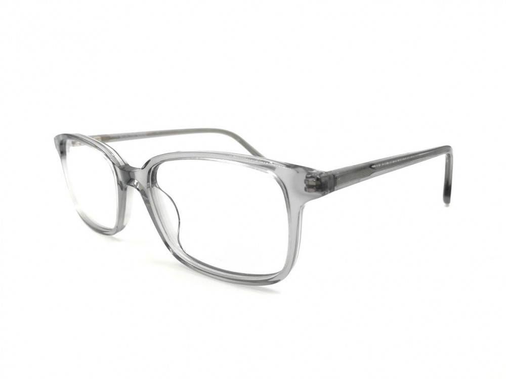 Monture carrée - Enfant - Plastique gris transparent