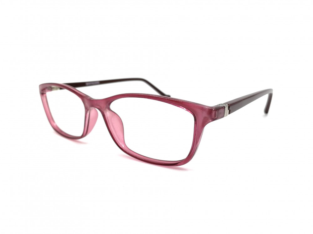 Monture rectangle - Enfant - Plastique rose lustré