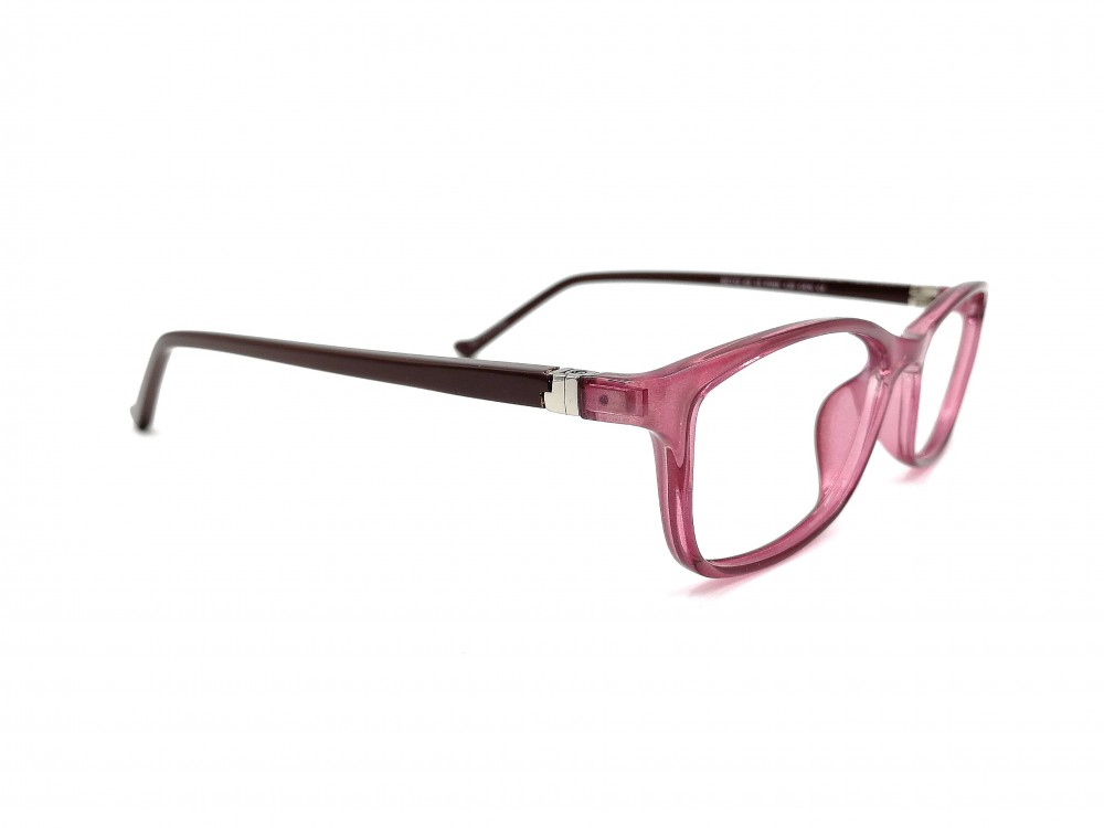 Monture rectangle - Enfant - Plastique rose lustré