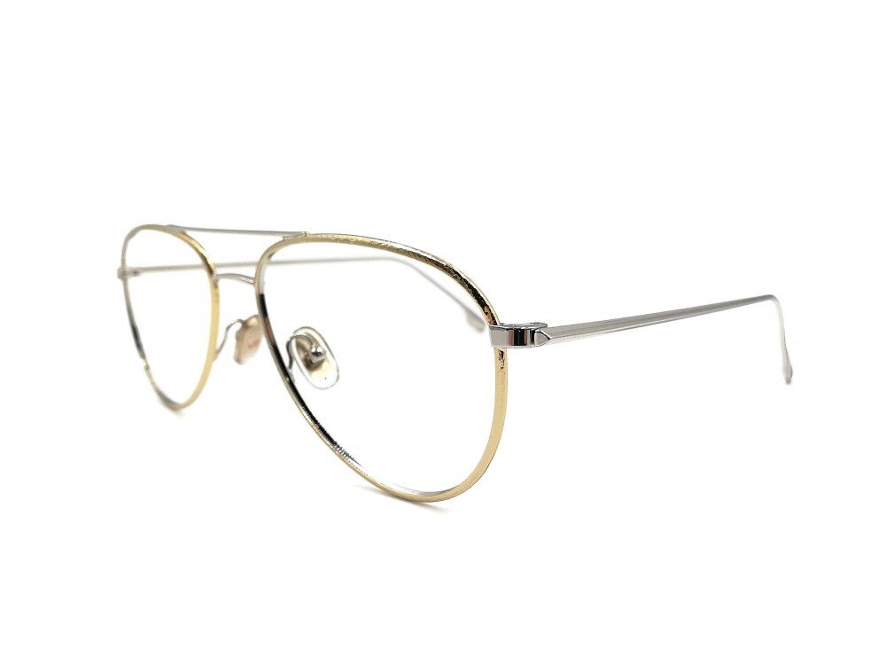 Monture aviateur Victoria Beckham - Or texturé avec double pont argent