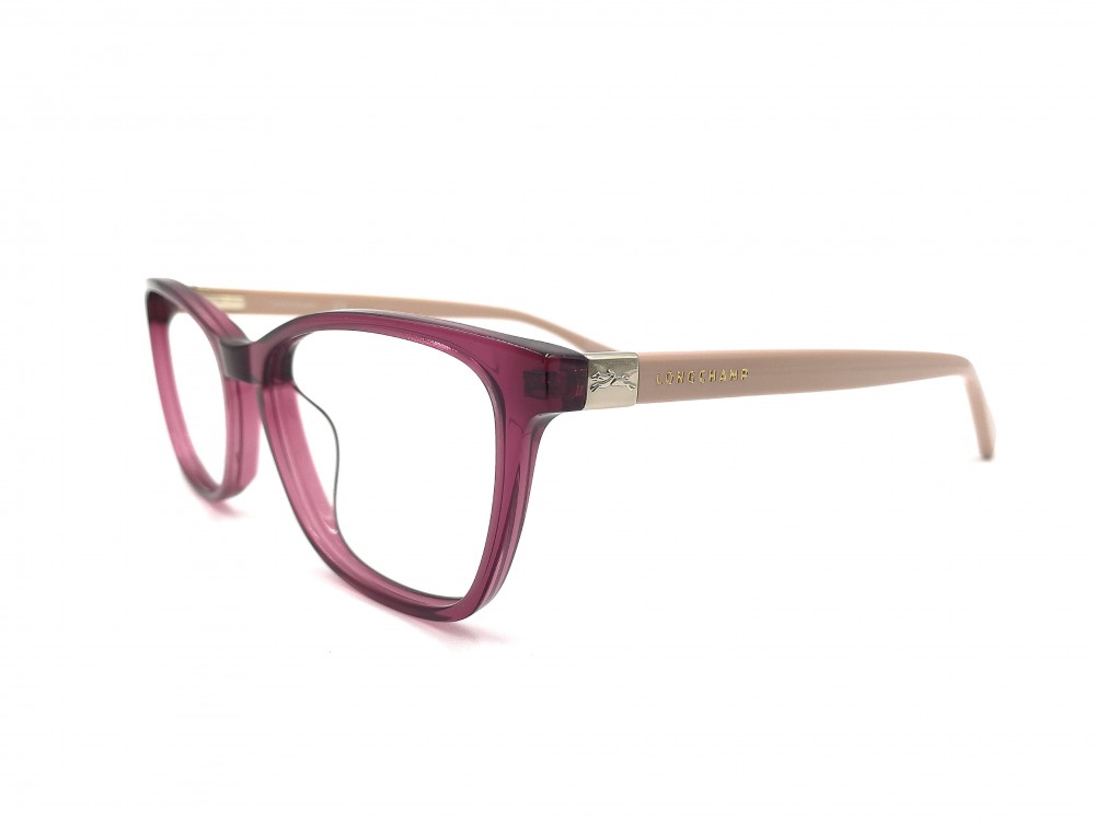 Monture oeil-de-chat Longchamp - Devant violet transparent