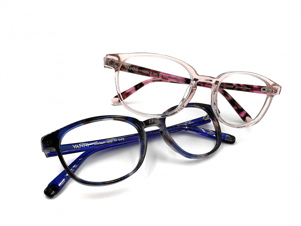 Monture ovale Vanni Petite - Plastique tortoise bleue